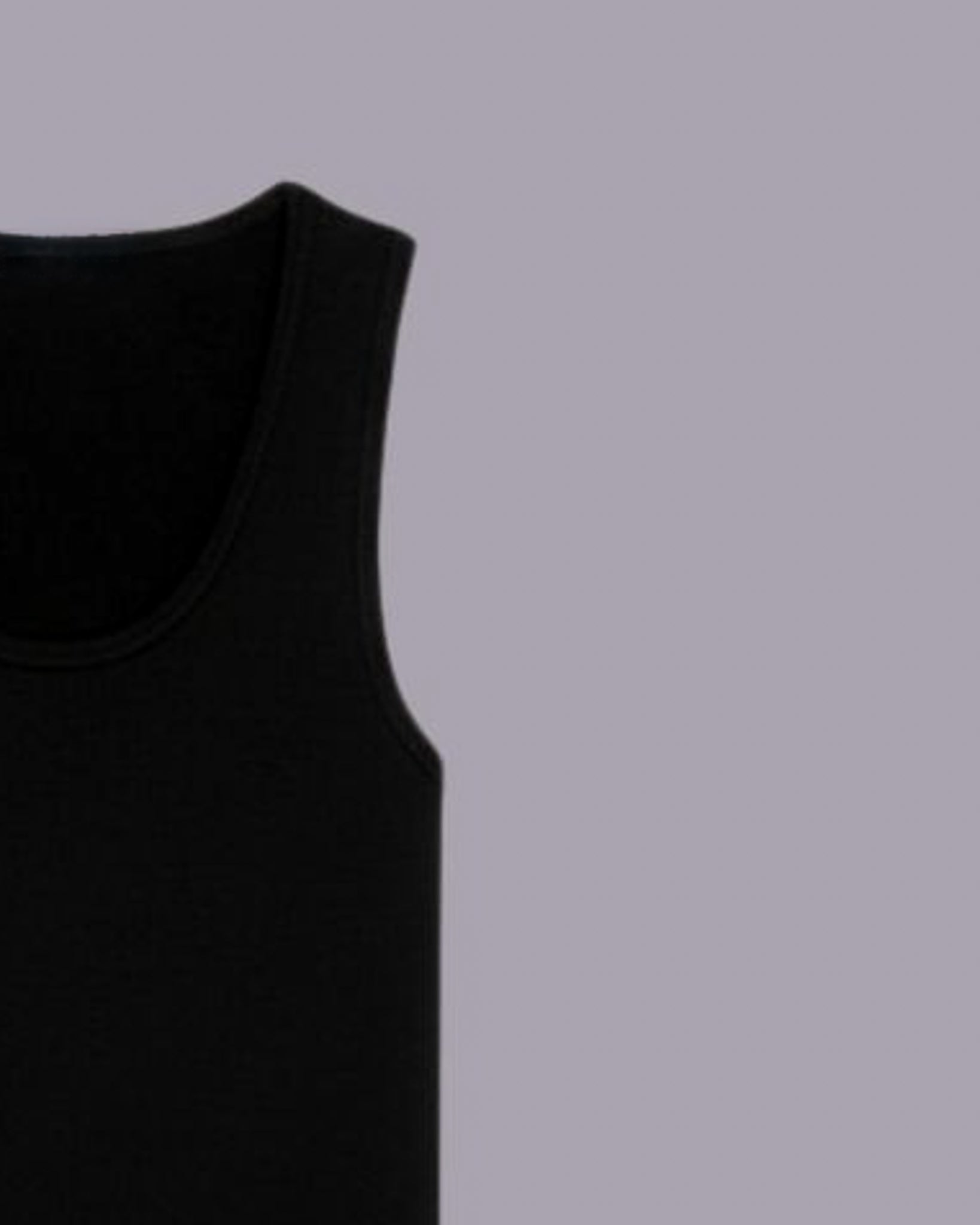 Black Cotton vest top