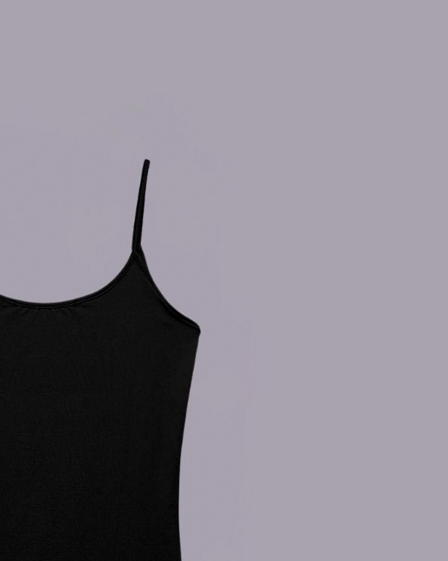 Black Polyamide top with thin straps