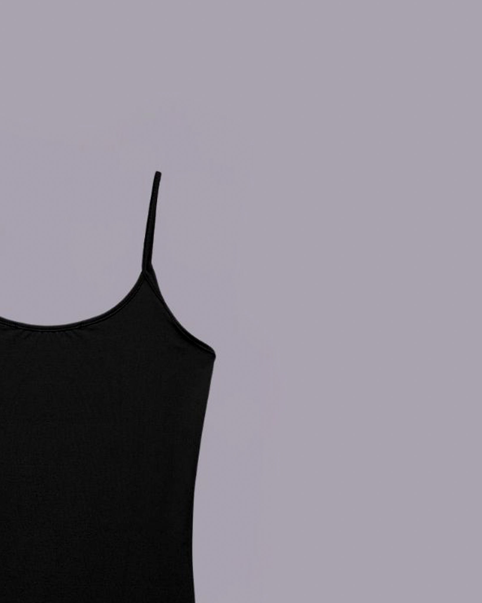 Black Polyamide top with thin straps