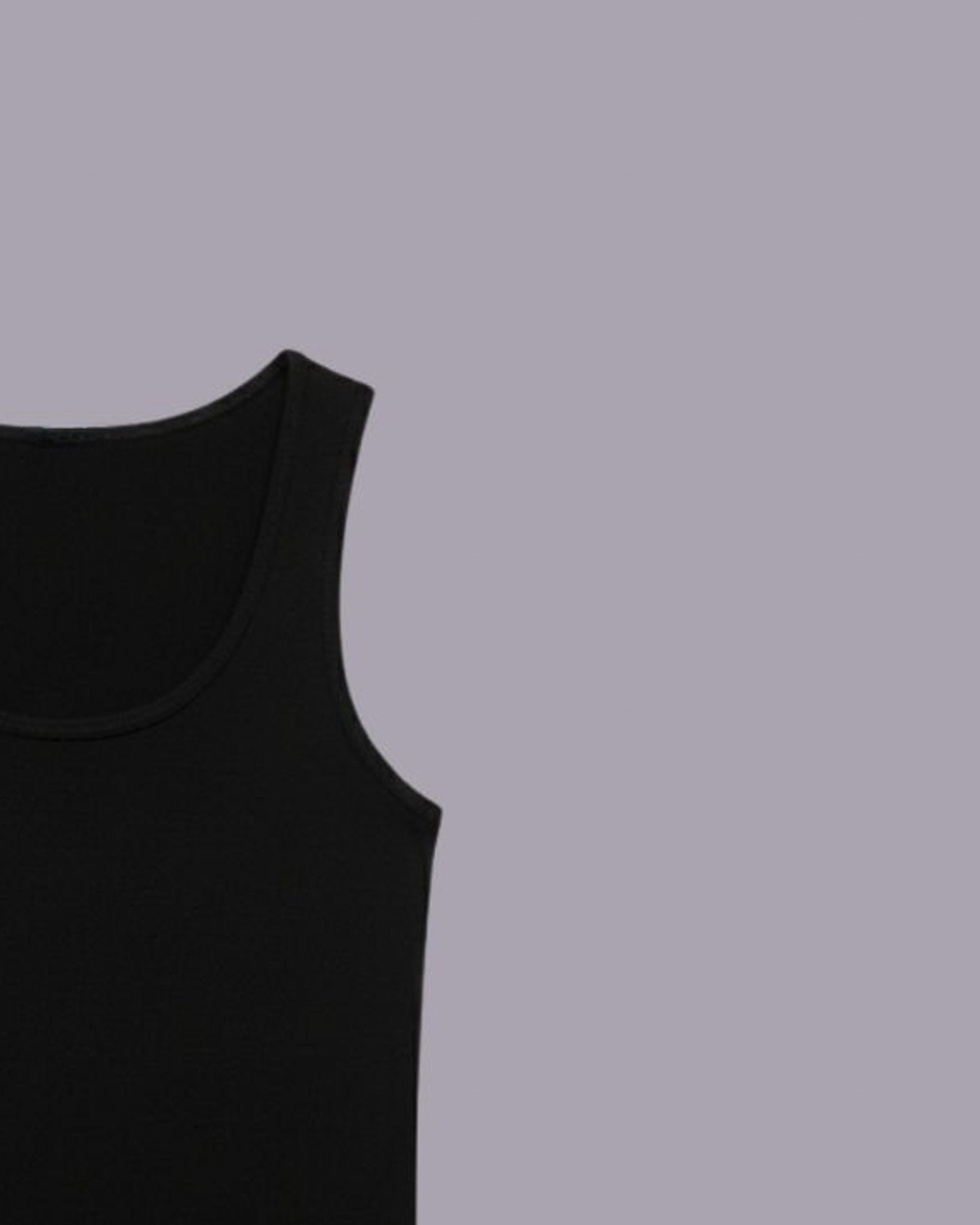 Black Polyamide top with wide straps