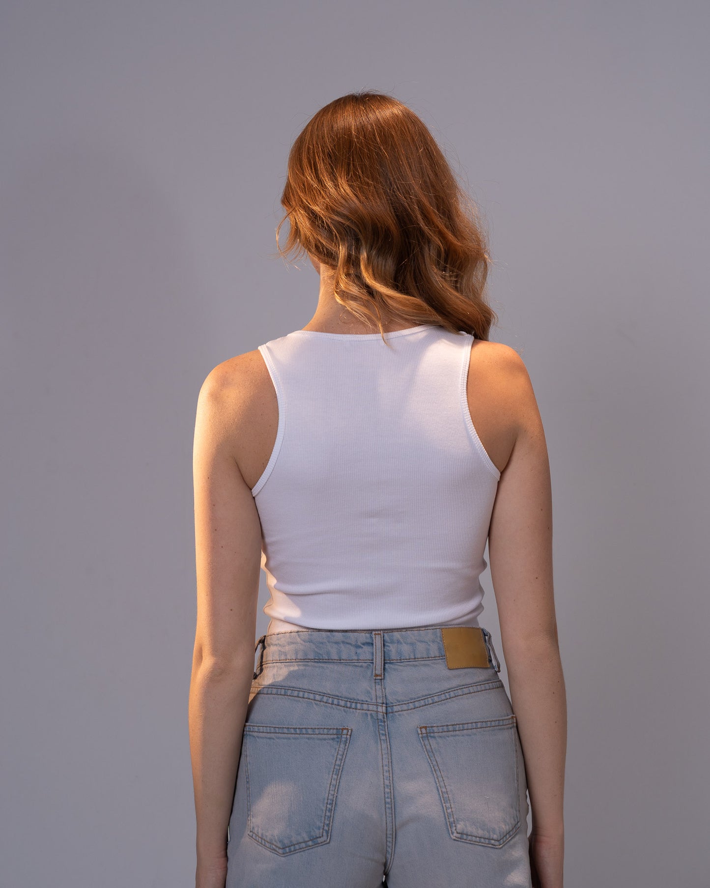 White Cotton vest top