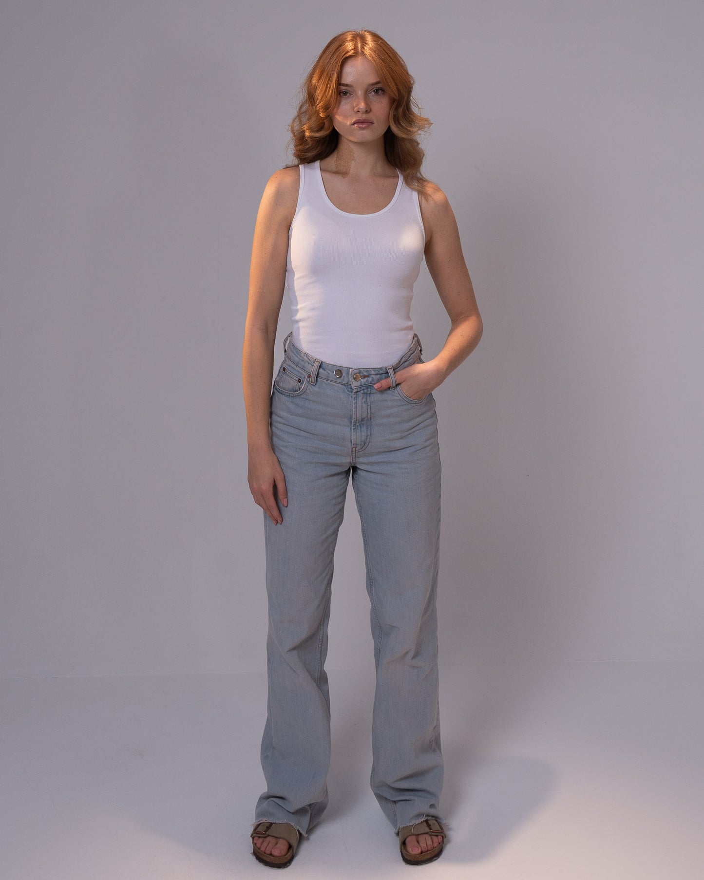 White Cotton vest top