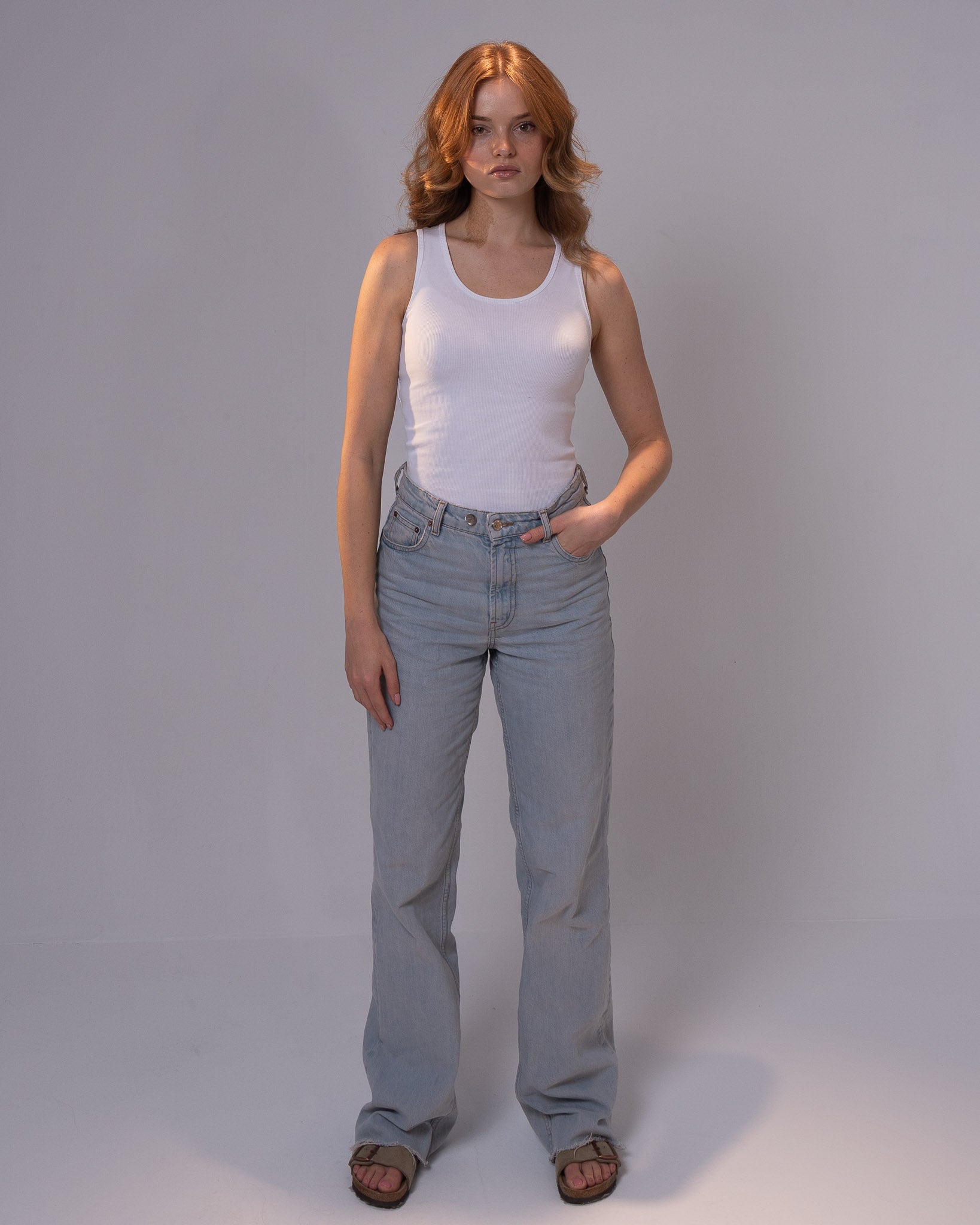 White Cotton vest top