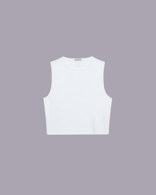 White Cotton crop top