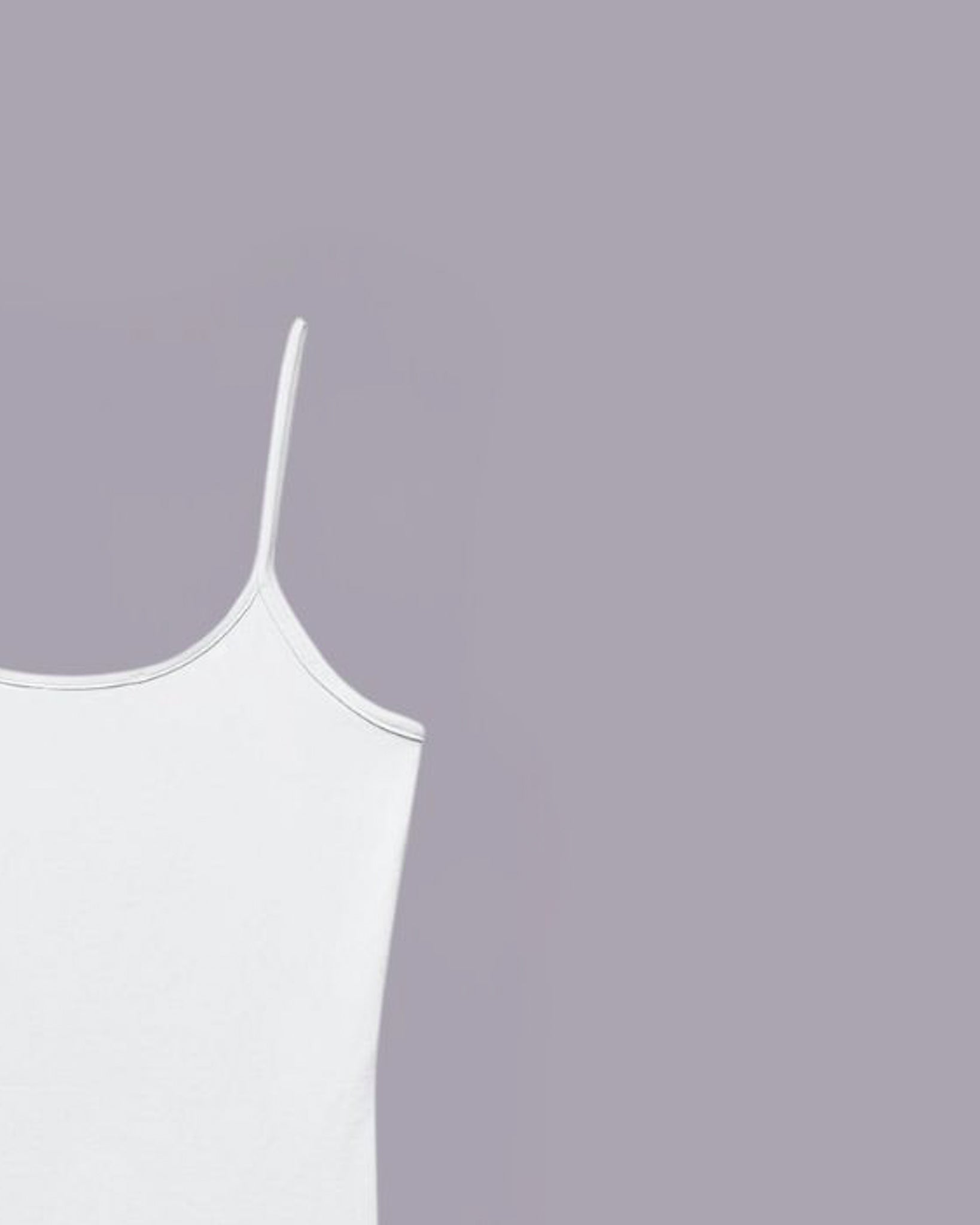 White Polyamide top with thin straps