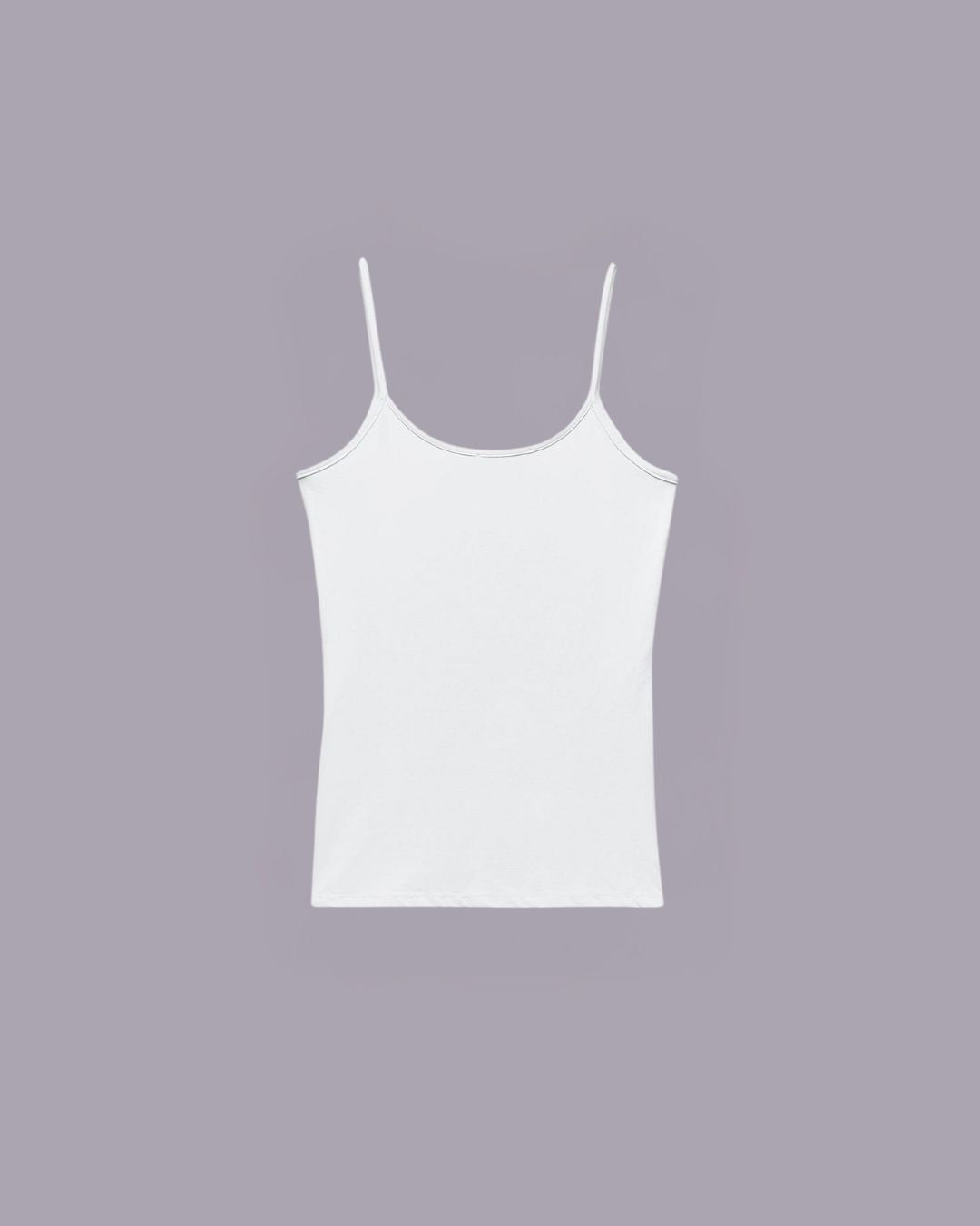 White Polyamide top with thin straps