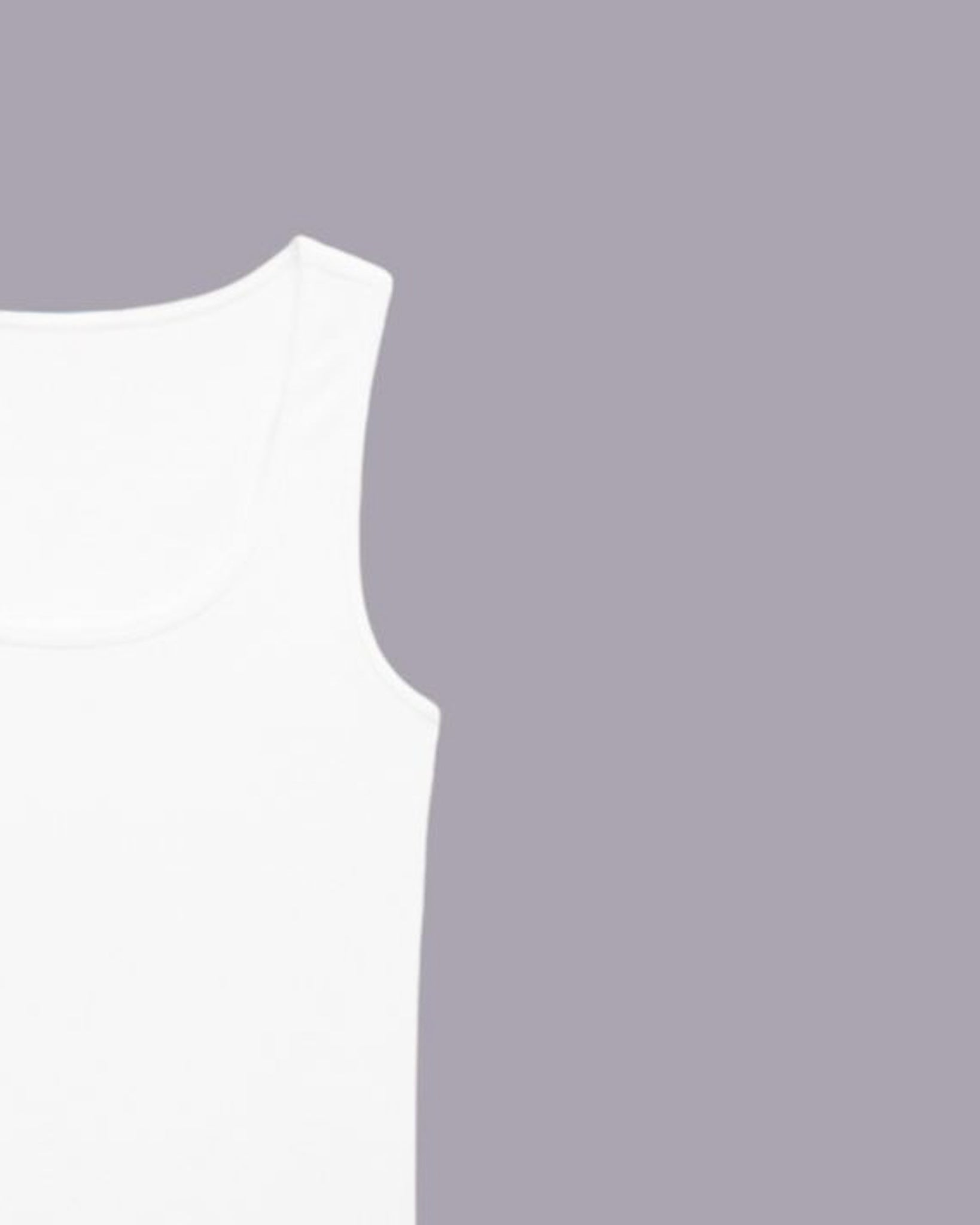 White Polyamide top with wide straps